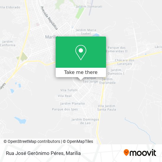 Rua José Gerônimo Péres map