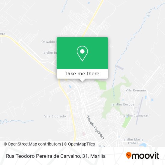 Rua Teodoro Pereira de Carvalho, 31 map