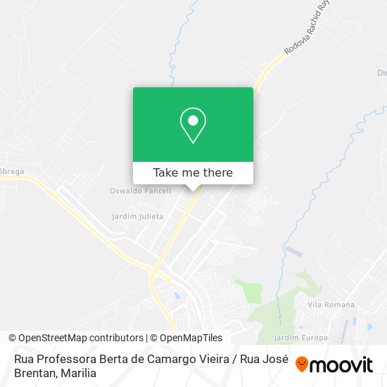 Rua Professora Berta de Camargo Vieira / Rua José Brentan map