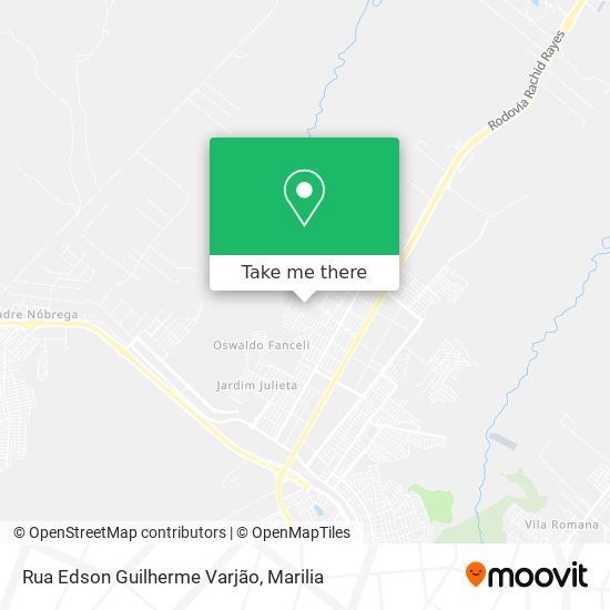 Rua Edson Guilherme Varjão map