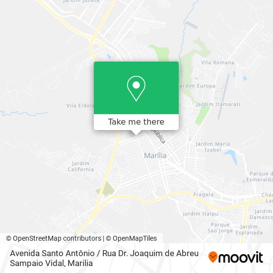 Avenida Santo Antônio / Rua Dr. Joaquim de Abreu Sampaio Vidal map