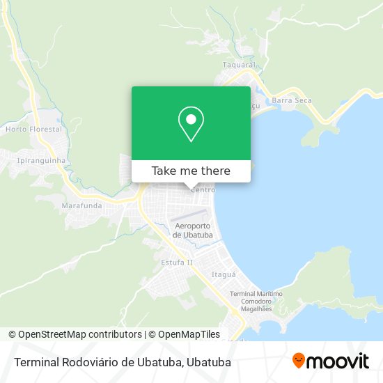 Mapa Terminal Rodoviário de Ubatuba