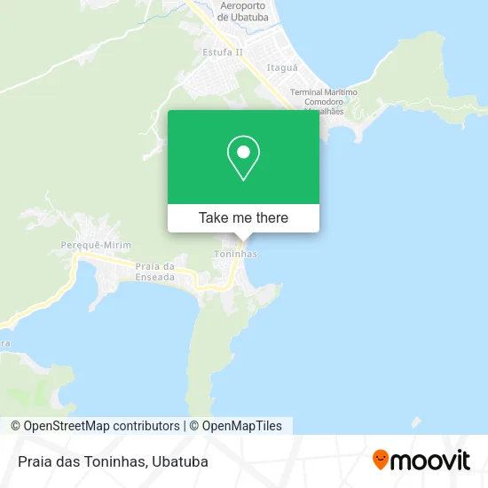 Praia das Toninhas map