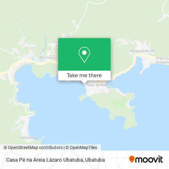 Mapa Casa Pé na Areia Lázaro Ubatuba