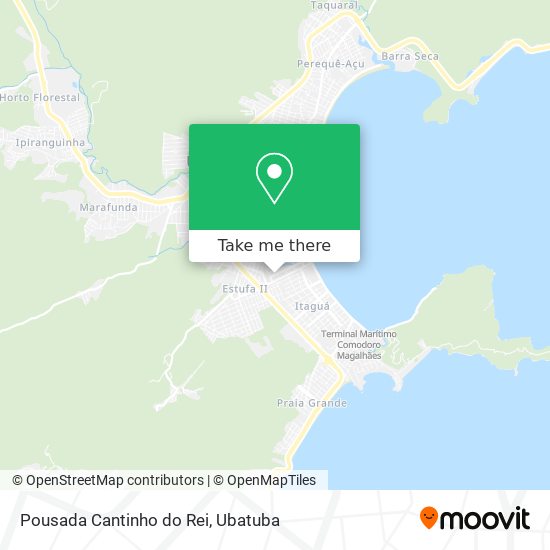 Pousada Cantinho do Rei map