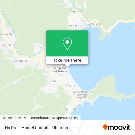 Na Praia Hostel Ubatuba map