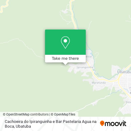 Cachoeira do Ipiranguinha e Bar Pastelaria Agua na Boca map