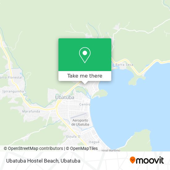 Ubatuba Hostel Beach map