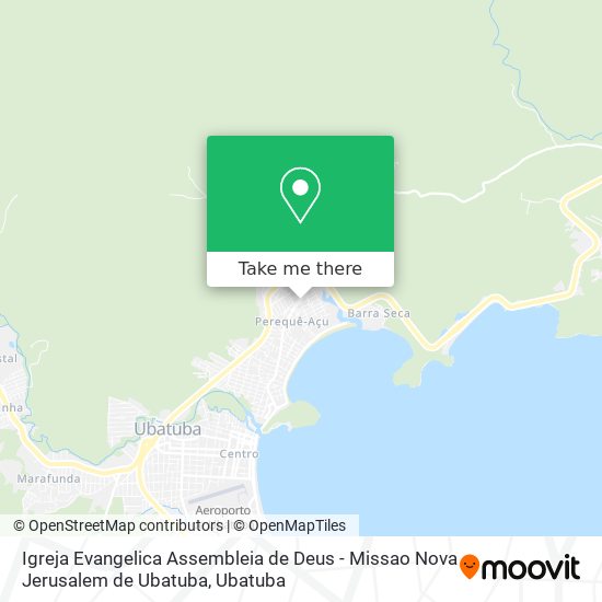 Mapa Igreja Evangelica Assembleia de Deus - Missao Nova Jerusalem de Ubatuba