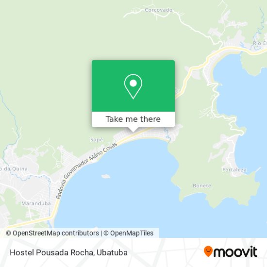 Mapa Hostel Pousada Rocha