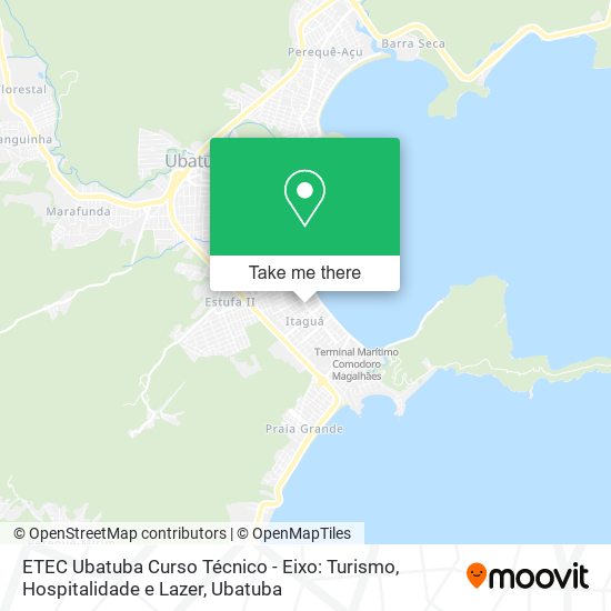 Mapa ETEC Ubatuba Curso Técnico - Eixo: Turismo, Hospitalidade e Lazer