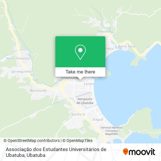 Mapa Associação dos Estudantes Universitários de Ubatuba