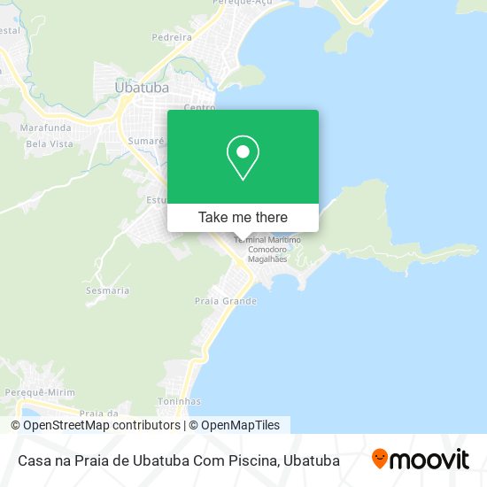 Casa na Praia de Ubatuba Com Piscina map