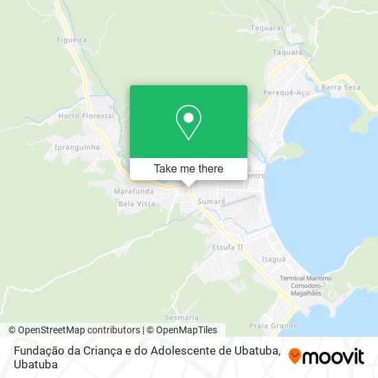 Mapa Fundação da Criança e do Adolescente de Ubatuba