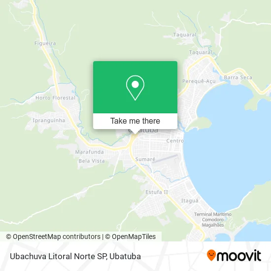 Ubachuva Litoral Norte SP map