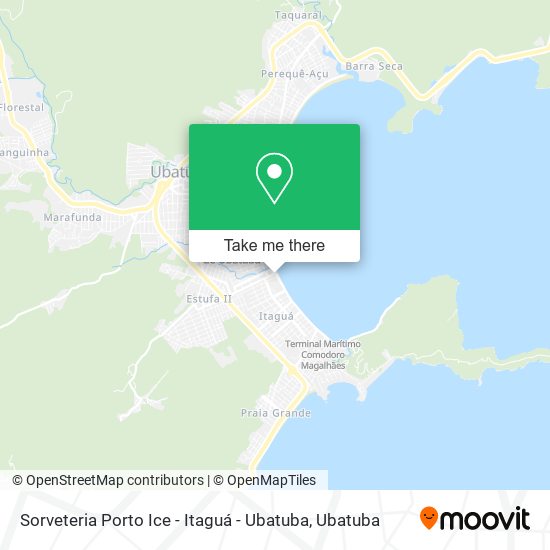 Mapa Sorveteria Porto Ice - Itaguá - Ubatuba