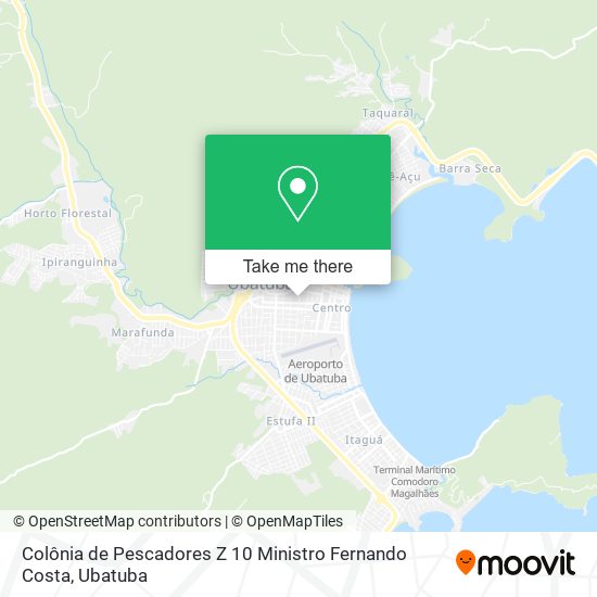 Mapa Colônia de Pescadores Z 10 Ministro Fernando Costa