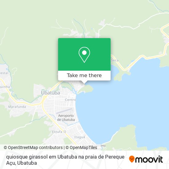 quiosque girassol em Ubatuba na praia de Pereque Açu map