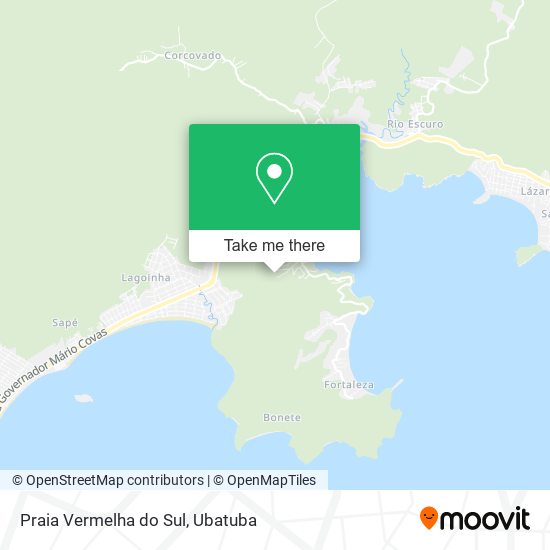 Mapa Praia Vermelha do Sul