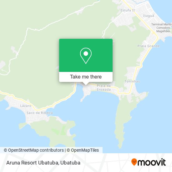 Mapa Aruna Resort Ubatuba