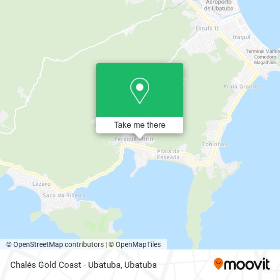 Mapa Chalés Gold Coast - Ubatuba