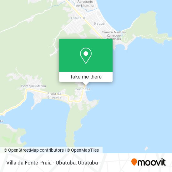 Mapa Villa da Fonte Praia - Ubatuba