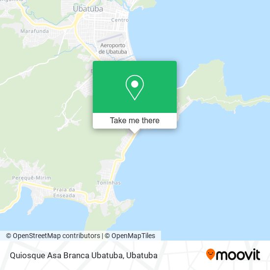 Mapa Quiosque Asa Branca Ubatuba