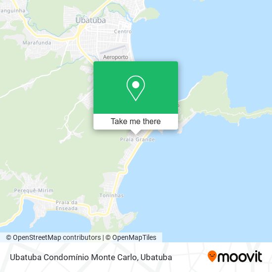 Mapa Ubatuba Condomínio Monte Carlo