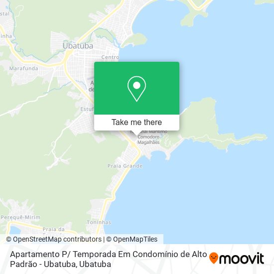 Mapa Apartamento P/ Temporada Em Condomínio de Alto Padrão - Ubatuba