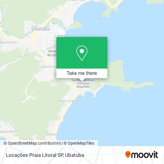 Locações Praia Litoral SP map