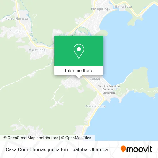 Casa Com Churrasqueira Em Ubatuba map