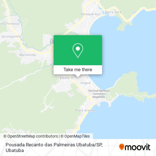 Mapa Pousada Recanto das Palmeiras Ubatuba / SP