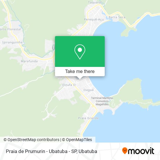 Mapa Praia de Prumurin - Ubatuba - SP