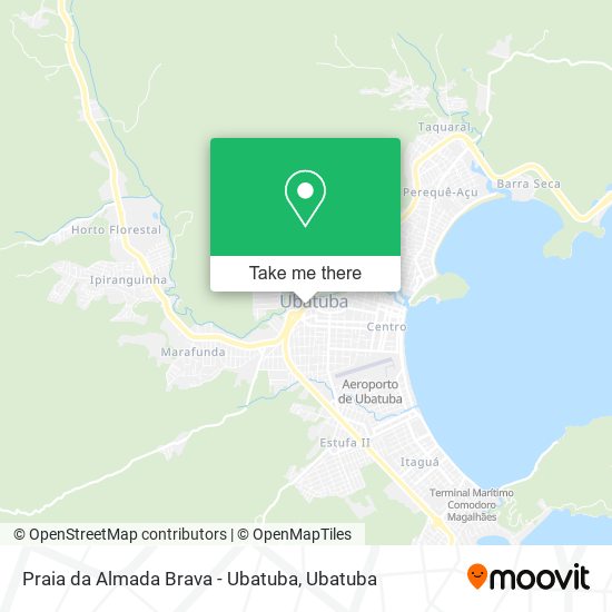 Mapa Praia da Almada Brava - Ubatuba