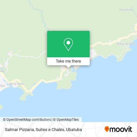 Mapa Salmar Pizzaria, Suites e Chalés