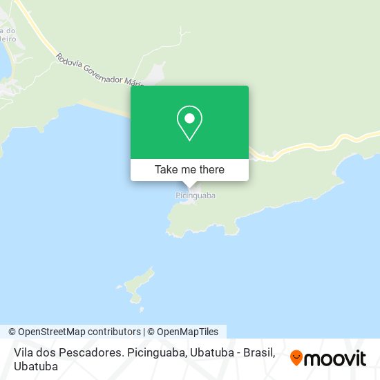 Mapa Vila dos Pescadores. Picinguaba, Ubatuba - Brasil