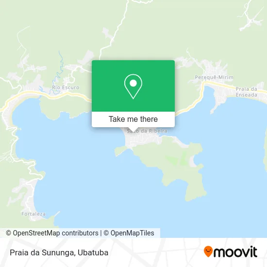 Praia da Sununga map