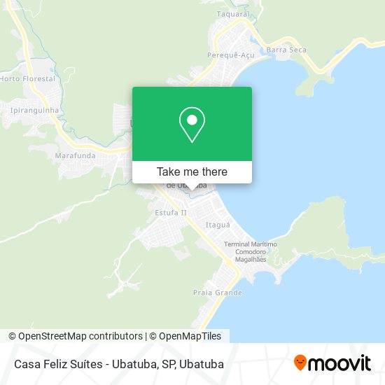 Casa Feliz Suítes - Ubatuba, SP map