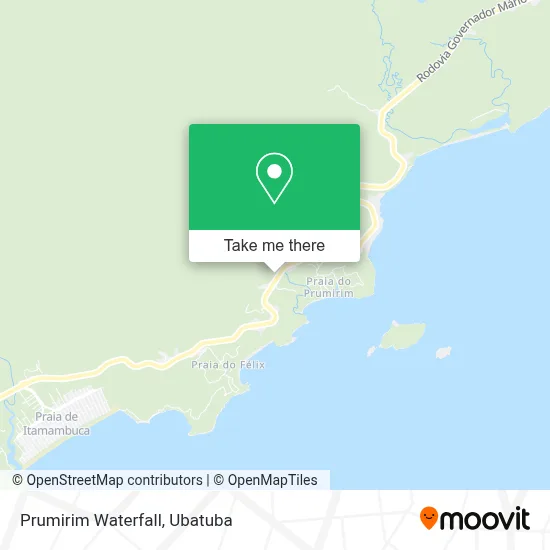 Prumirim Waterfall map