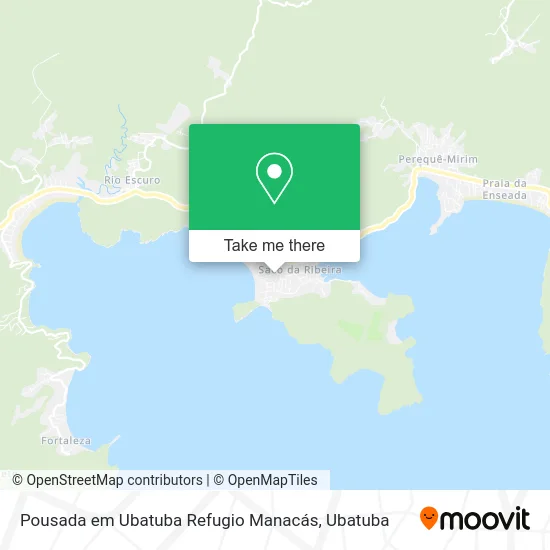 Pousada em Ubatuba Refugio Manacás map