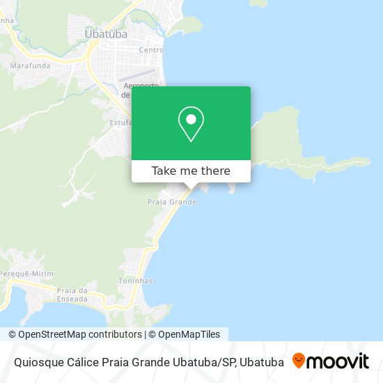 Mapa Quiosque Cálice Praia Grande Ubatuba / SP