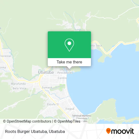 Roots Burger Ubatuba map