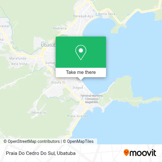 Praia Do Cedro Do Sul map
