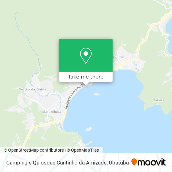 Mapa Camping e Quiosque Cantinho da Amizade