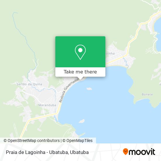 Mapa Praia de Lagoinha - Ubatuba