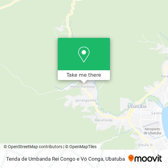 Mapa Tenda de Umbanda Rei Congo e Vó Conga