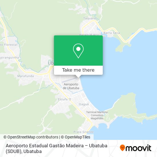 Mapa Aeroporto Estadual Gastão Madeira – Ubatuba (SDUB)