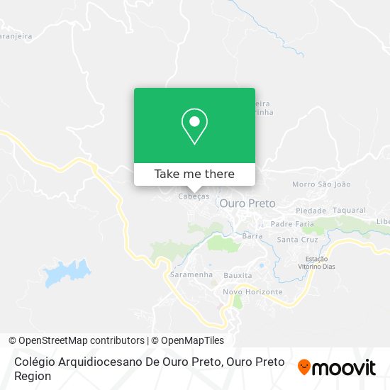 Mapa Colégio Arquidiocesano De Ouro Preto