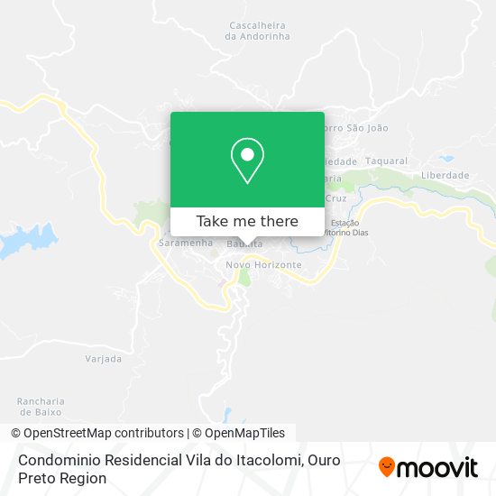 Condominio Residencial Vila do Itacolomi map