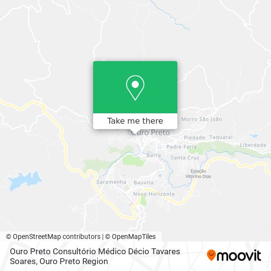 Mapa Ouro Preto Consultório Médico Décio Tavares Soares